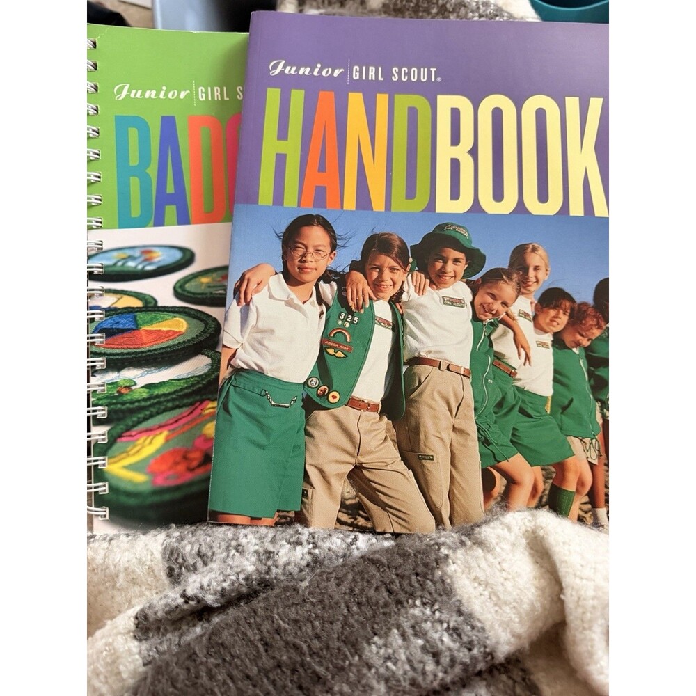 Junior Girl Scout Handbook & Badge book set Scouts USA ages 8-11 activities ++